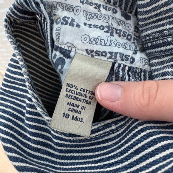 Vintage OshKosh B’gosh Hickory Stripe Vestbak Overalls - 18 - Picture 7 of 11